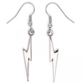 (image for) Harry Potter Silver Plated Lightning Bolt Hook Earrings