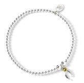 (image for) Harry Potter Sterling Silver Golden Snitch Crystal Bracelet