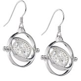 (image for) Harry Potter Sterling Silver Time Turner Crystal Hook Earrings