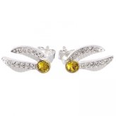 (image for) Harry Potter Sterling Silver Golden Snitch Crystal Stud Earrings