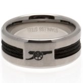(image for) Arsenal FC Black Inlay Ring Large