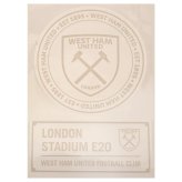 (image for) West Ham United FC 2pk A4 Car Decal