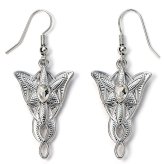 (image for) The Lord Of The Rings Silver Plated Evenstar Hook Earrings