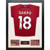 (image for) Liverpool FC Gakpo Signed Shirt (Framed)