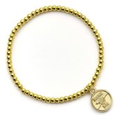 (image for) Arsenal FC Gold Finish Bead Bracelet