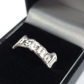 (image for) Arsenal FC Sterling Silver Text Ring - Q