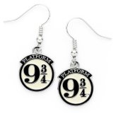 (image for) Harry Potter Silver Plated 9 & 3 Quarters Hook Earrings