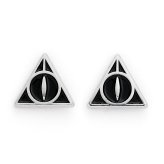 (image for) Harry Potter Silver Plated Deathly Hallows Stud Earrings