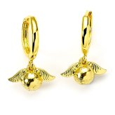 (image for) Harry Potter Gold Plated Golden Snitch Hoop Earrings