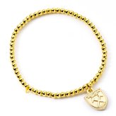 (image for) West Ham United FC Gold Finish Bead Bracelet