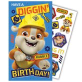 (image for) Paw Patrol Birthday Card With Stickers