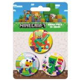 (image for) Minecraft 3 Button Badges