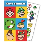 (image for) Super Mario Birthday Card With Stickers