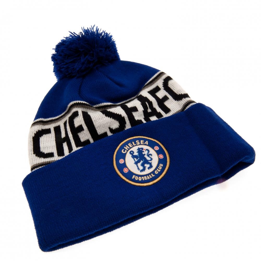 (image for) Chelsea FC Royal Text Ski Hat