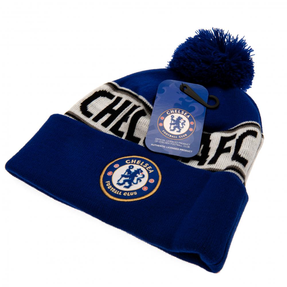 (image for) Chelsea FC Royal Text Ski Hat