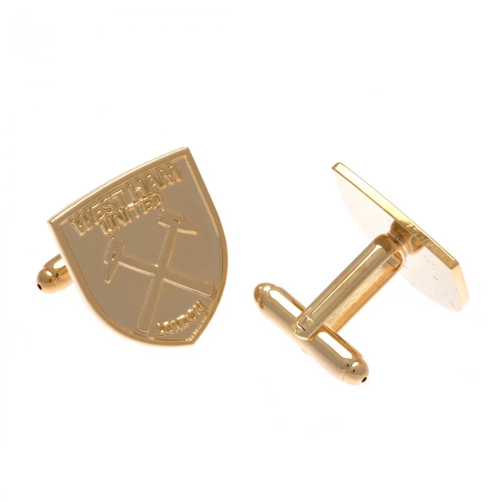 (image for) West Ham United FC Gold Plated Cufflinks