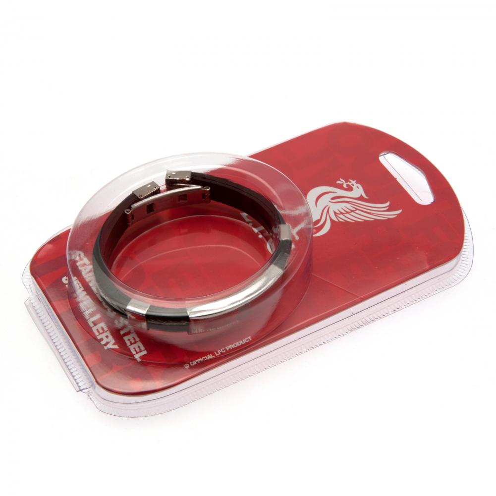 (image for) Liverpool FC Silver Inlay Silicone Bracelet