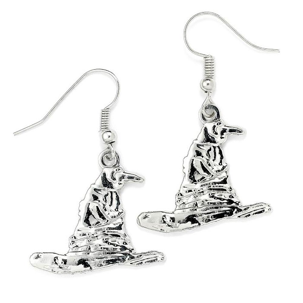 (image for) Harry Potter Silver Plated Sorting Hat Hook Earrings