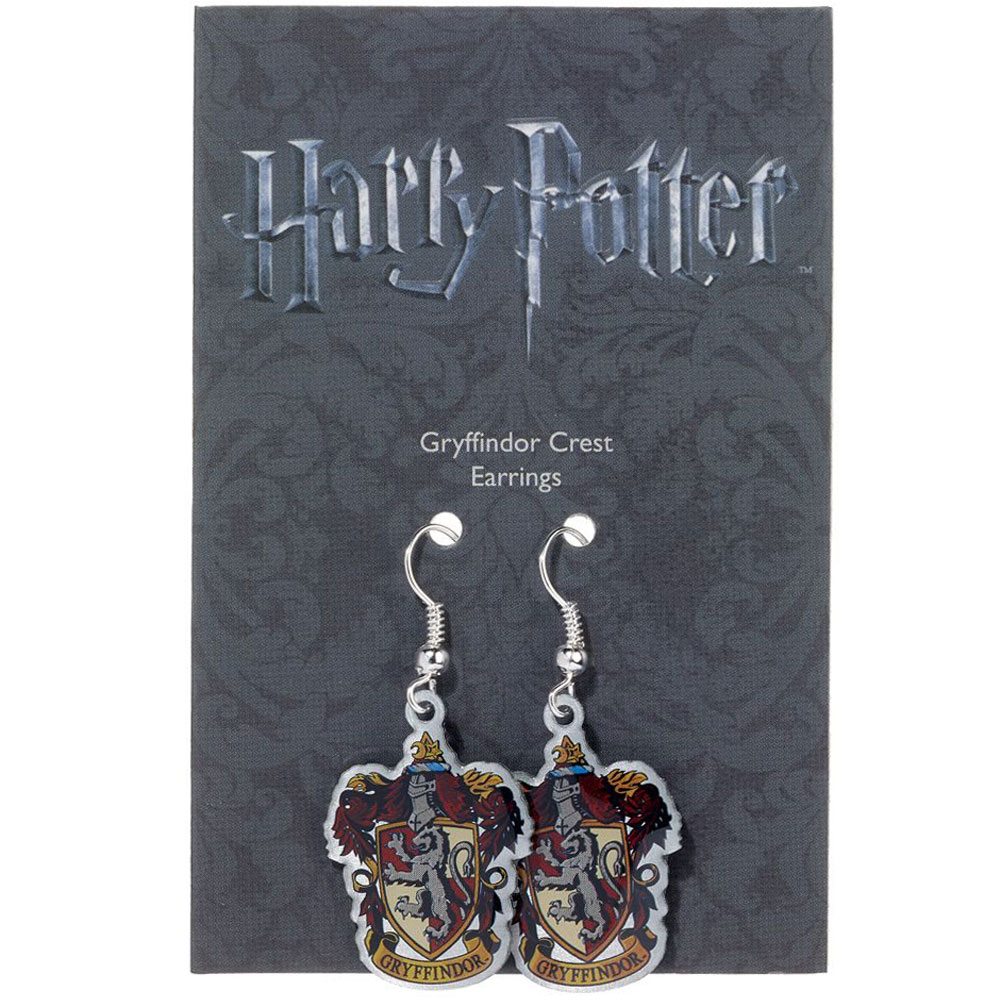 (image for) Harry Potter Silver Plated Gryffindor Hook Earrings