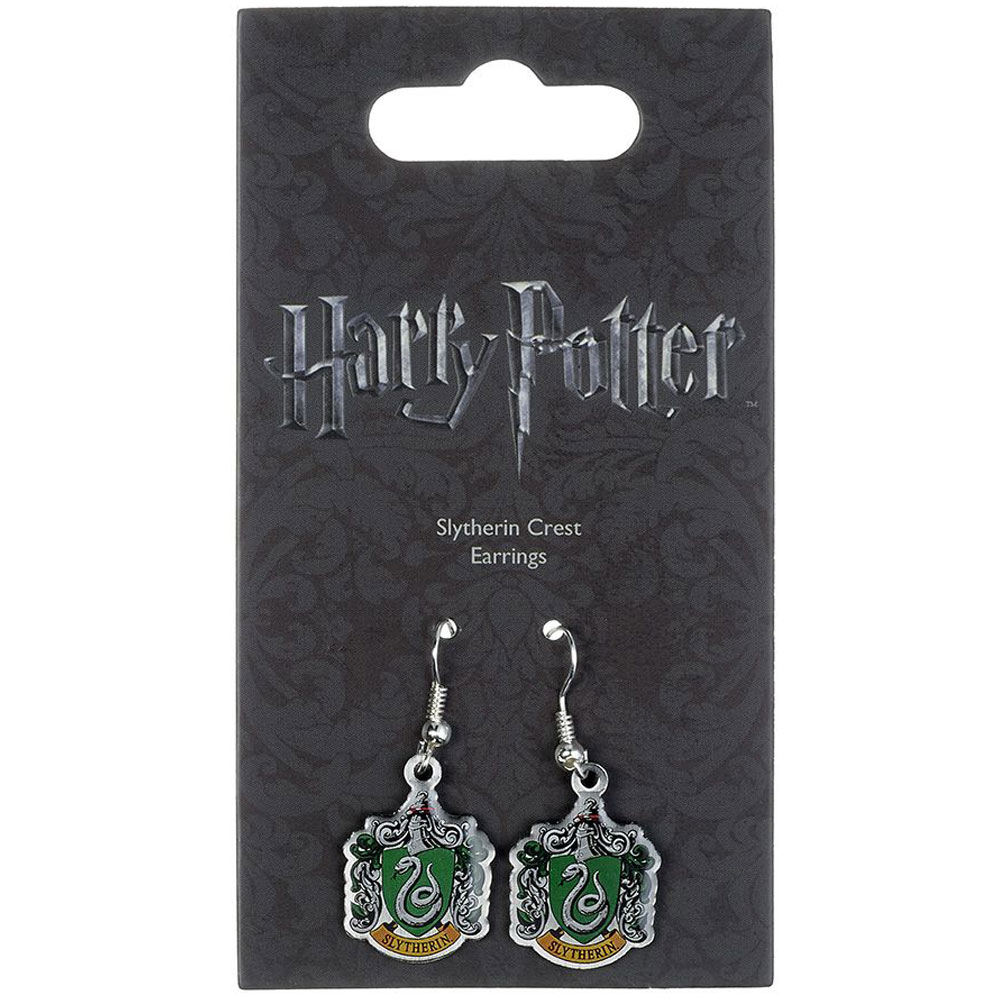 (image for) Harry Potter Silver Plated Slytherin Hook Earrings