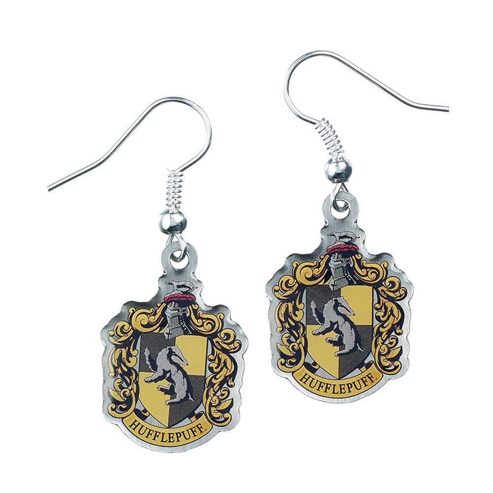 (image for) Harry Potter Silver Plated Hufflepuff Hook Earrings