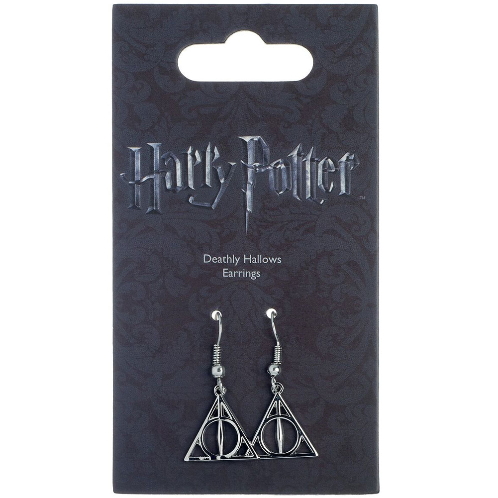 (image for) Harry Potter Silver Plated Deathly Hallows Hook Earrings