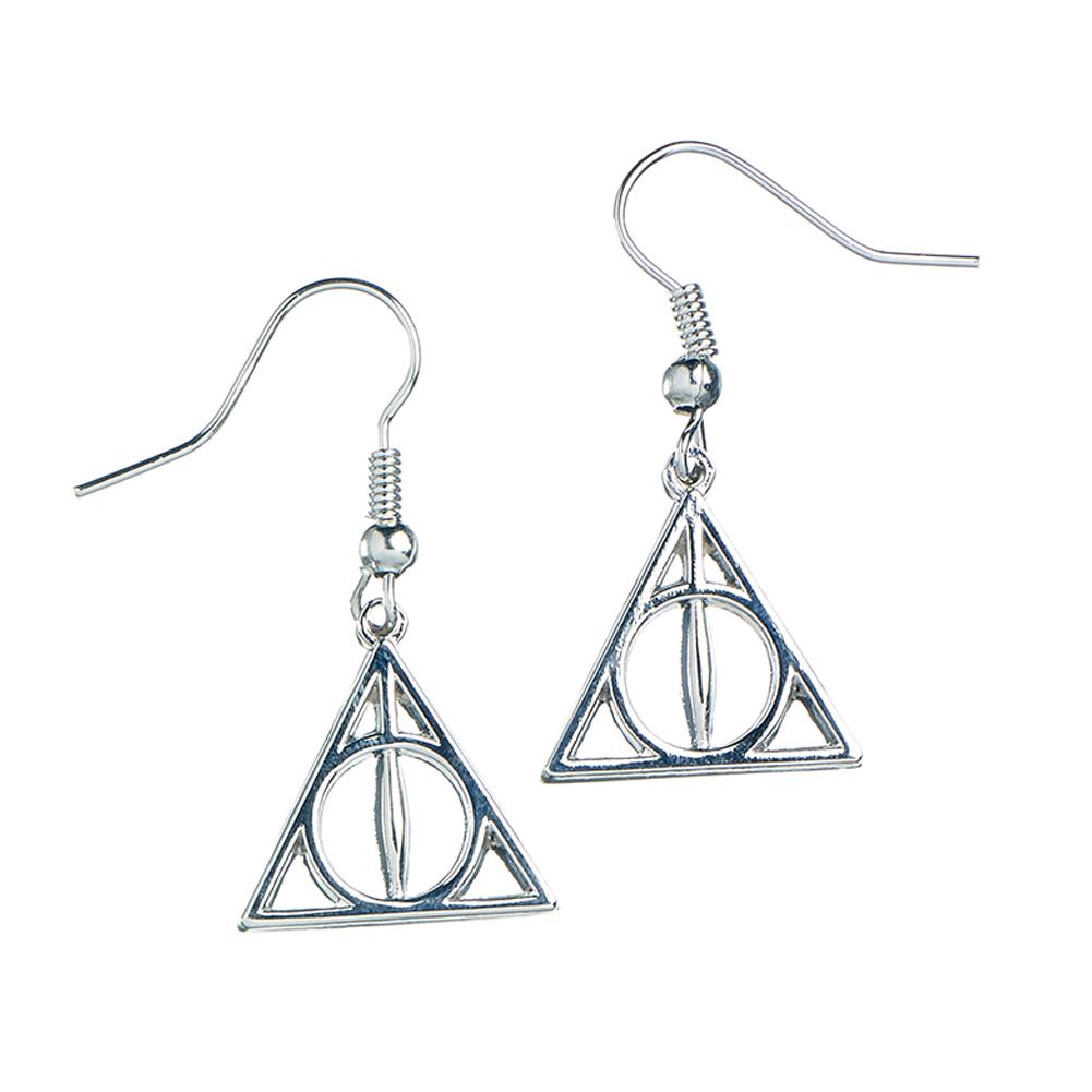 (image for) Harry Potter Silver Plated Deathly Hallows Hook Earrings