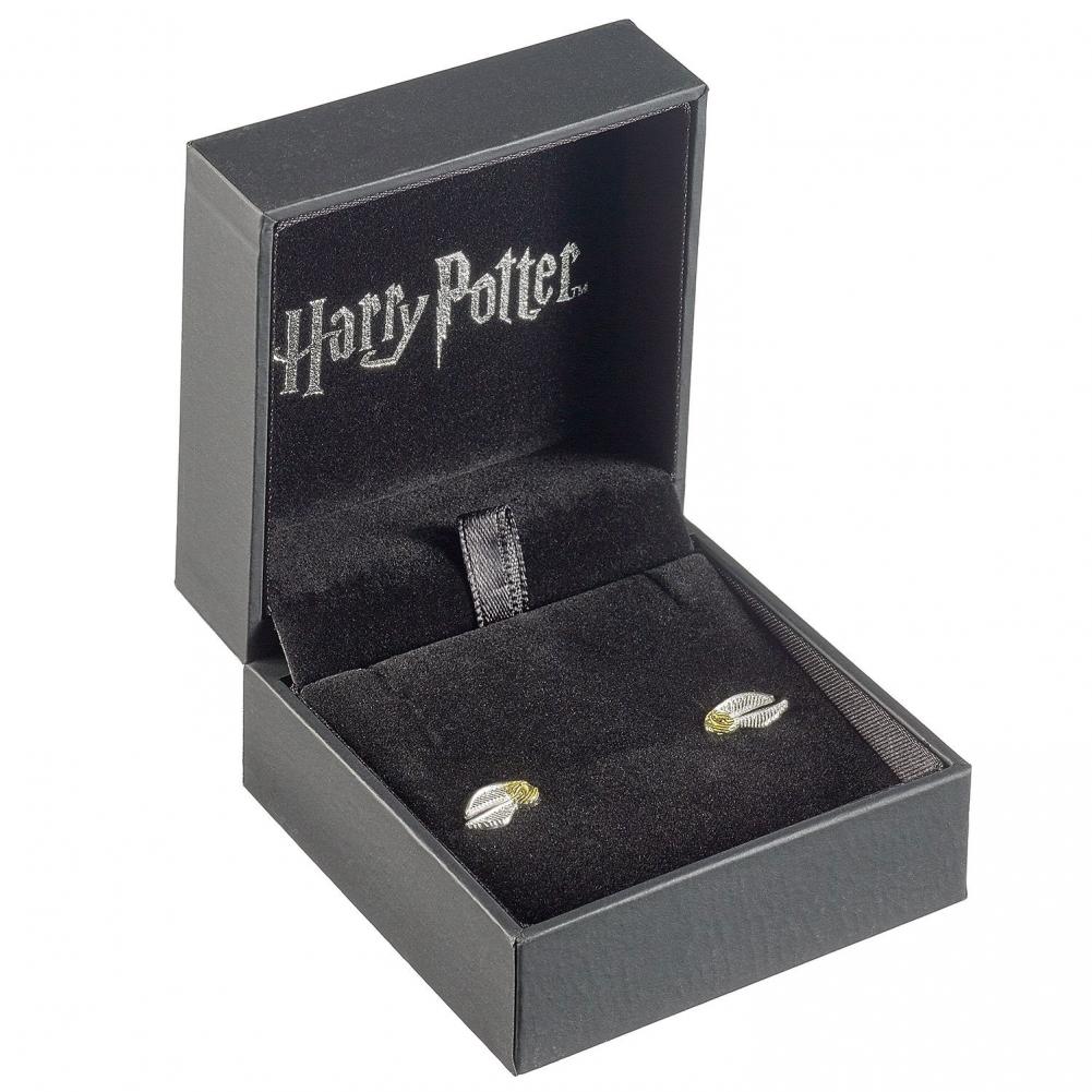 (image for) Harry Potter Sterling Silver Golden Snitch Stud Earrings