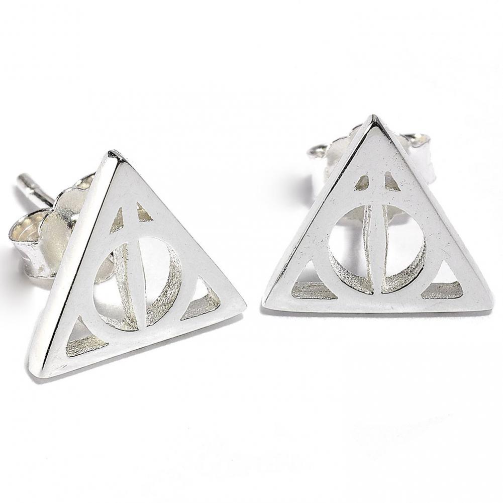 (image for) Harry Potter Sterling Silver Deathly Hallows Stud Earrings