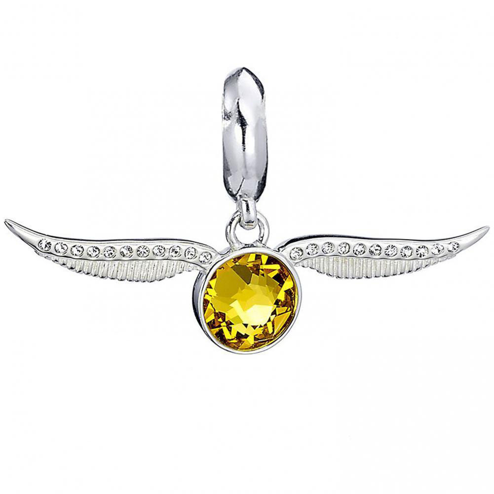 (image for) Harry Potter Sterling Silver Golden Snitch Crystal Charm