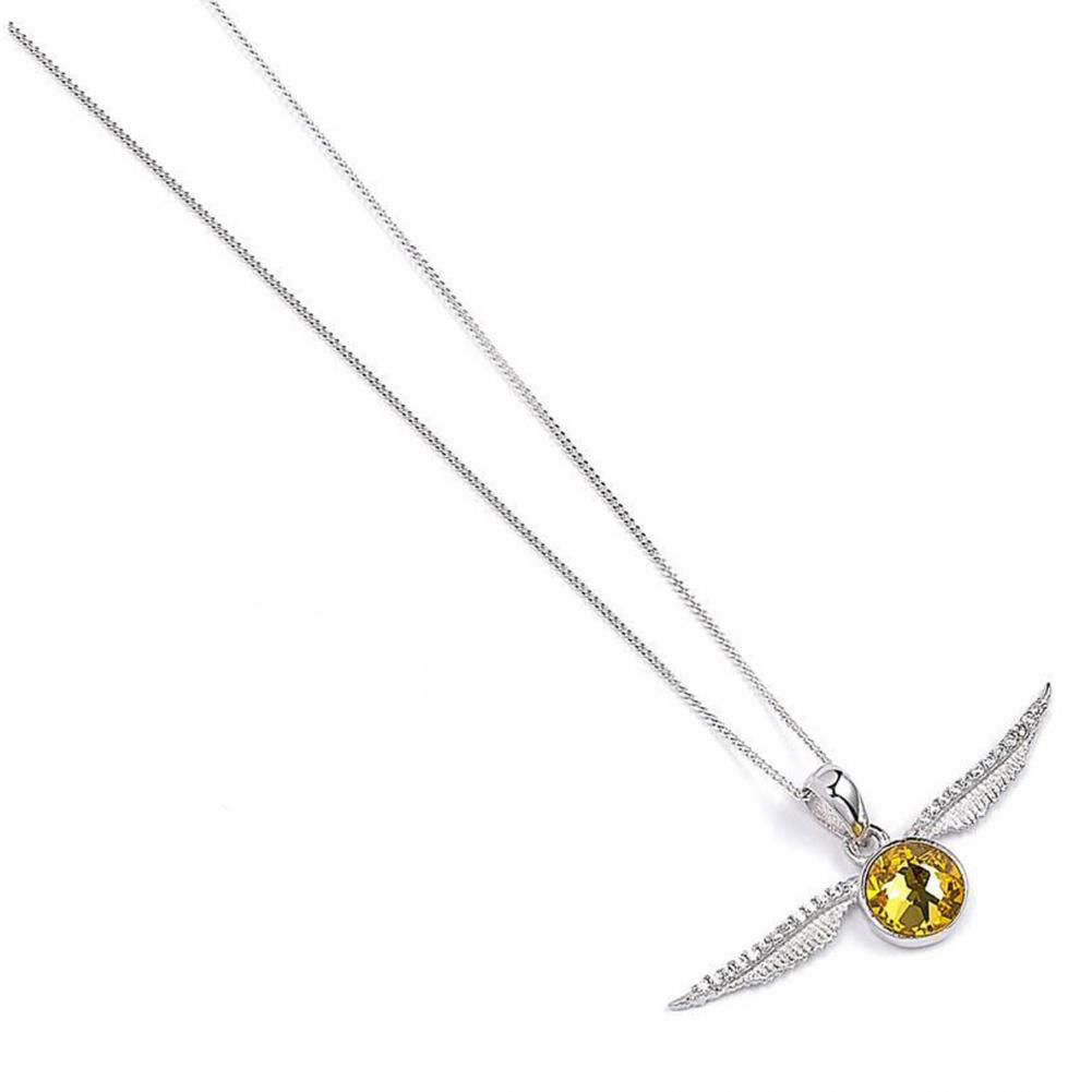 (image for) Harry Potter Sterling Silver Golden Snitch Crystal Necklace