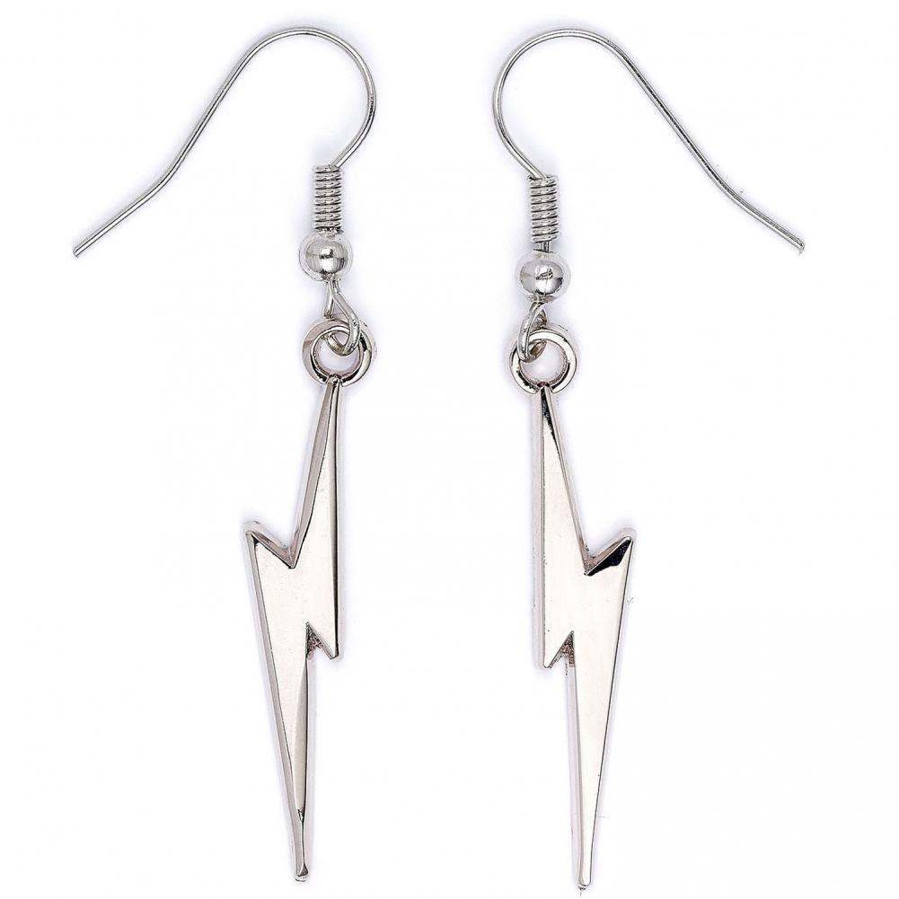 (image for) Harry Potter Silver Plated Lightning Bolt Hook Earrings