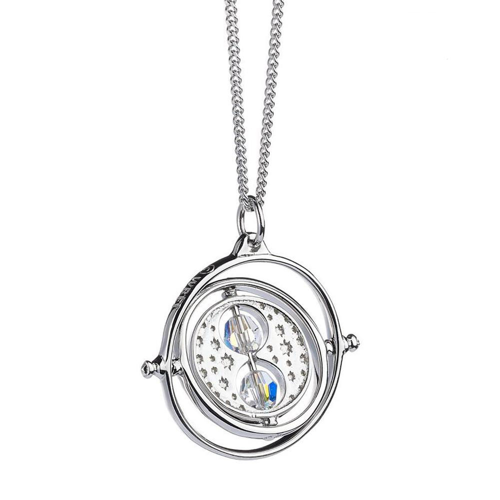 (image for) Harry Potter Sterling Silver Time Turner Crystal Necklace