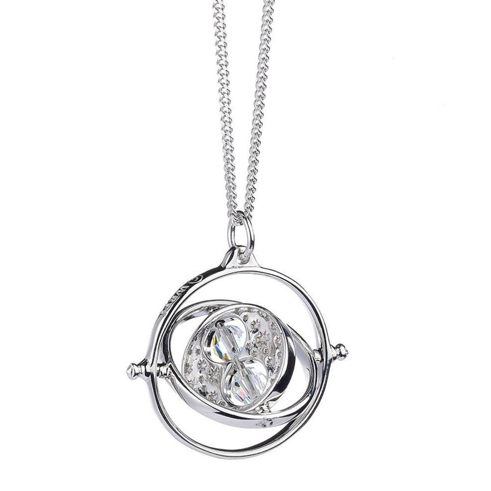 (image for) Harry Potter Sterling Silver Time Turner Crystal Necklace