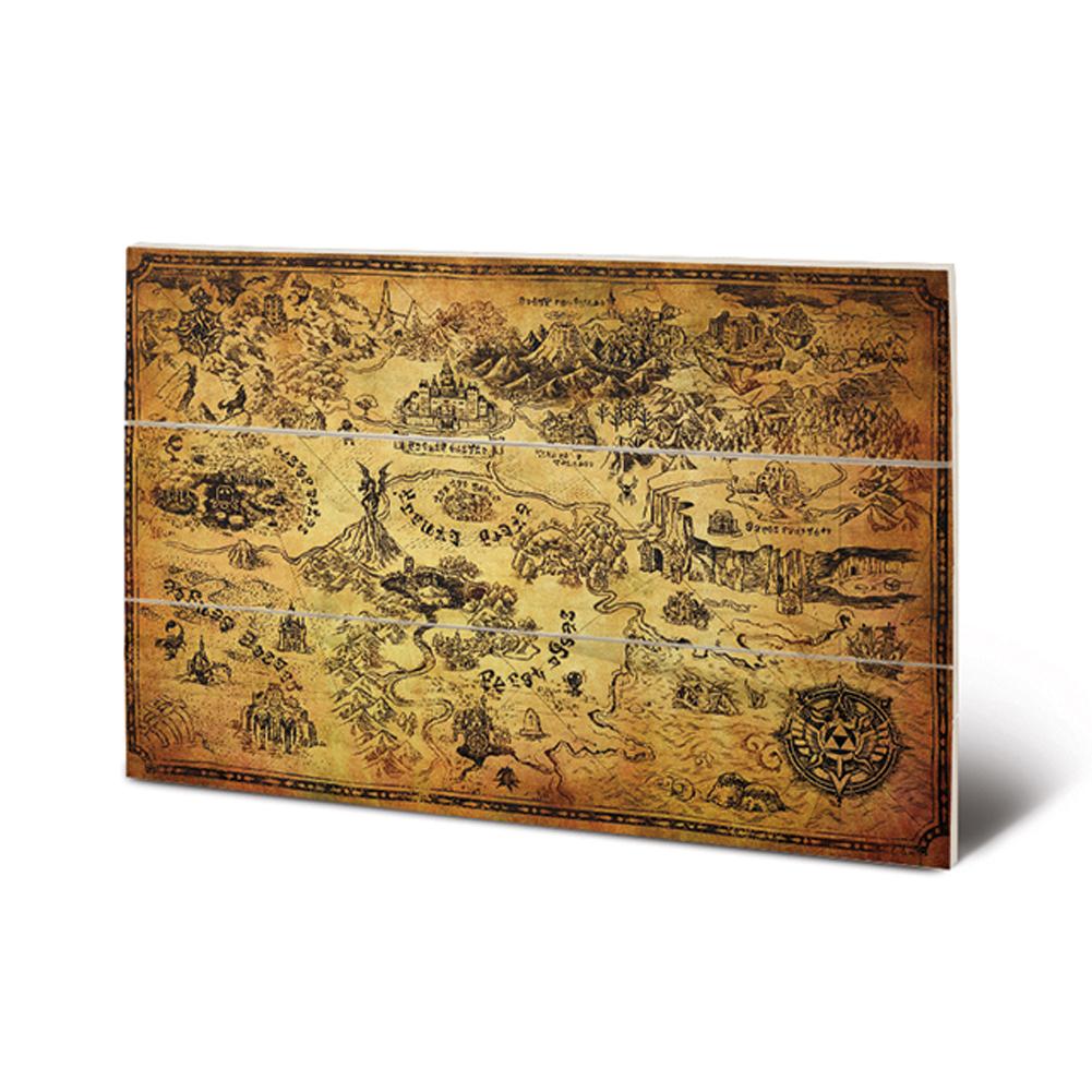 (image for) The Legend Of Zelda Map Wood Print