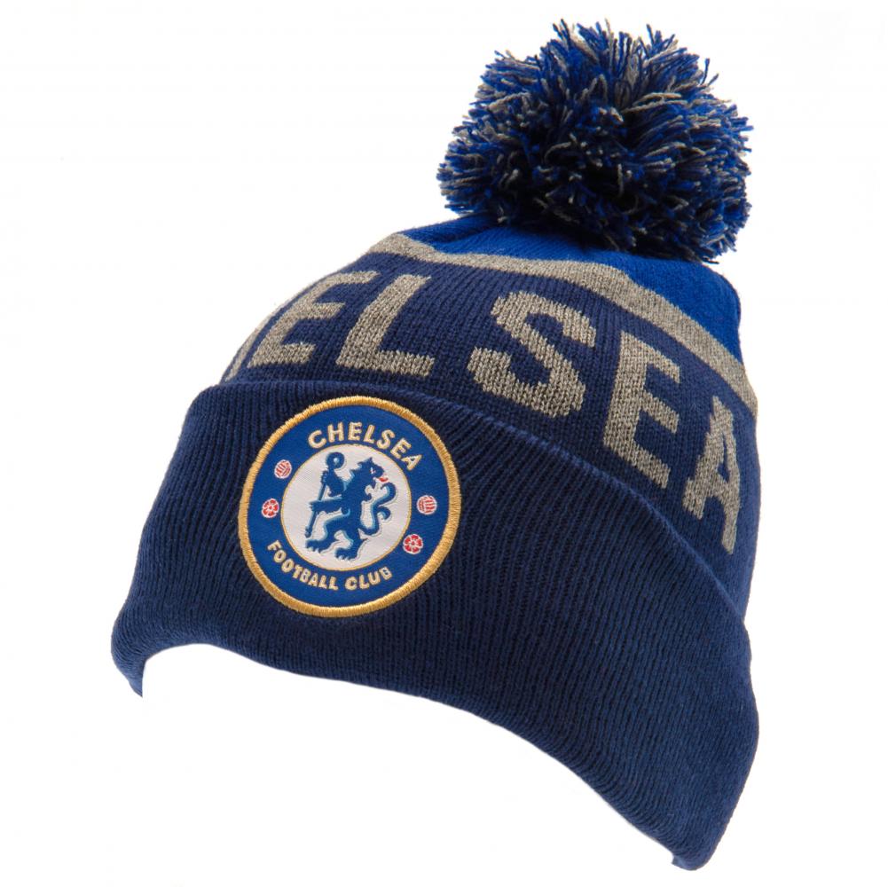 (image for) Chelsea FC Navy Text Ski Hat