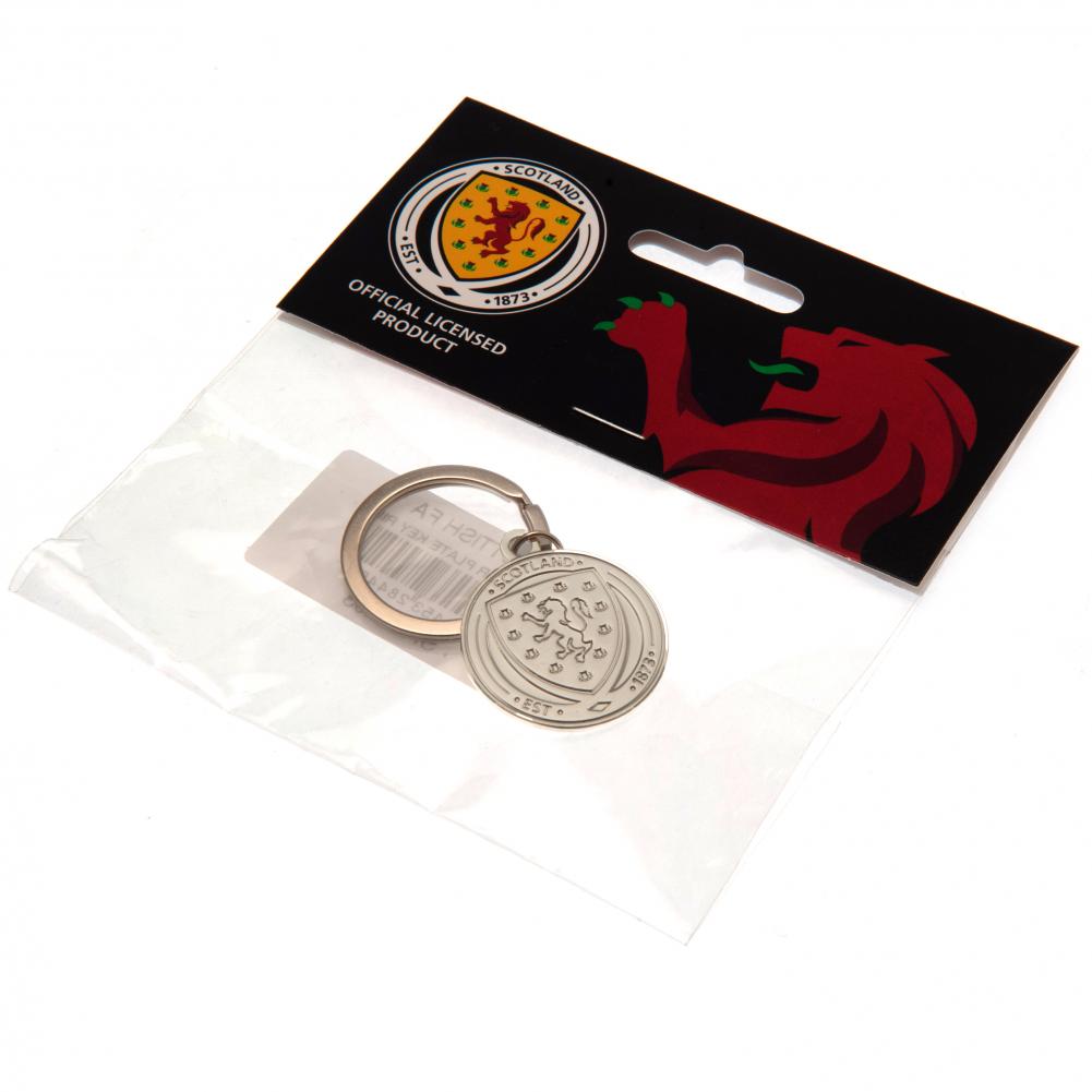(image for) Scottish FA Silver Plated Crest Keyring