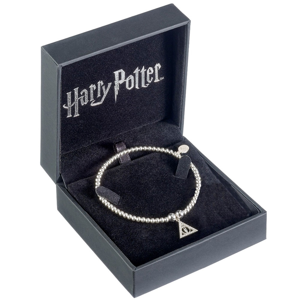 (image for) Harry Potter Sterling Silver Deathly Hallows Crystal Bracelet