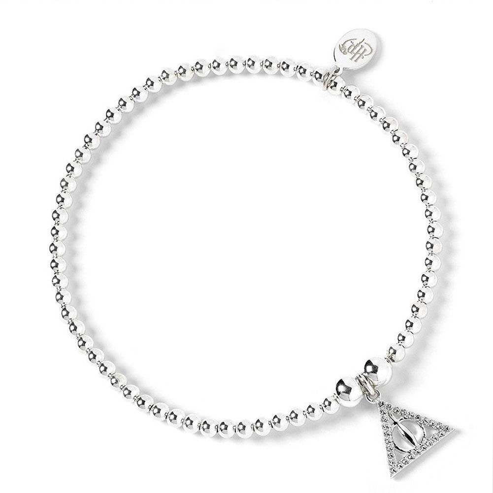 (image for) Harry Potter Sterling Silver Deathly Hallows Crystal Bracelet