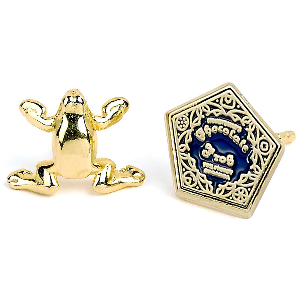 (image for) Harry Potter Gold Plated Chocolate Frog Stud Earrings