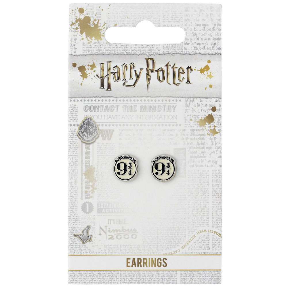 (image for) Harry Potter Silver Plated 9 & 3 Quarters Stud Earrings