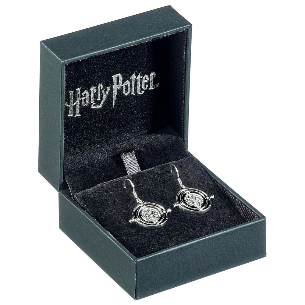 (image for) Harry Potter Sterling Silver Time Turner Crystal Hook Earrings