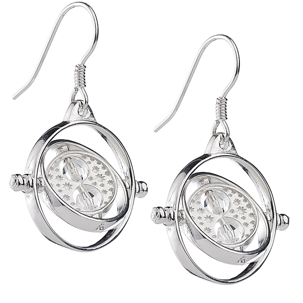 (image for) Harry Potter Sterling Silver Time Turner Crystal Hook Earrings