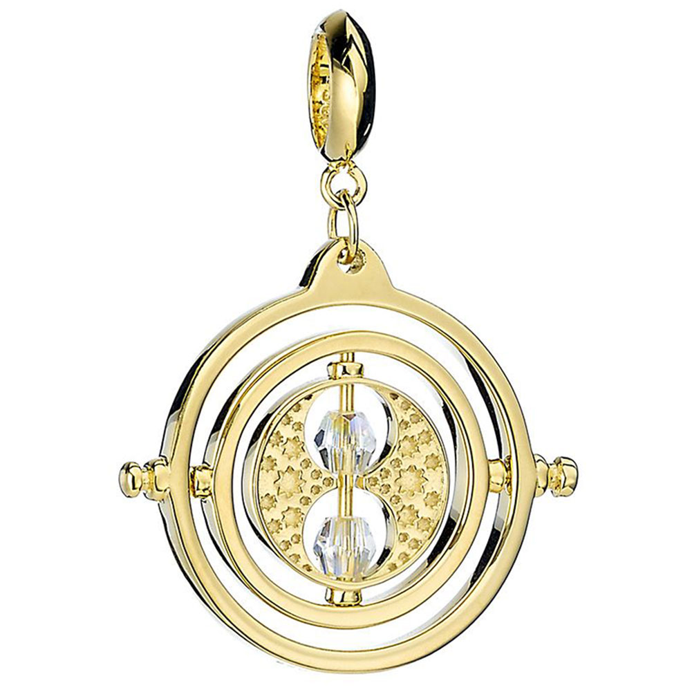(image for) Harry Potter Gold Plated Time Turner Crystal Charm