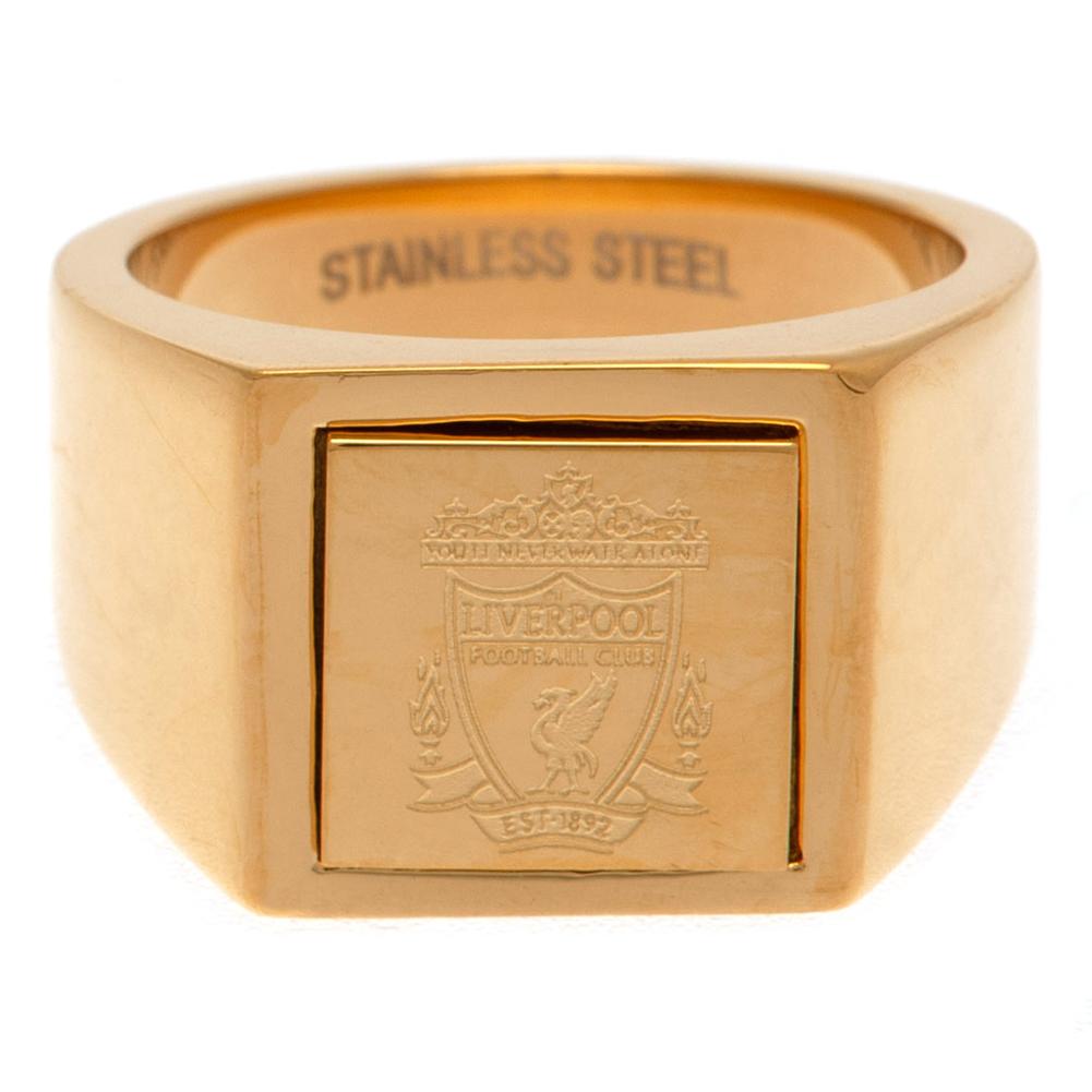 (image for) Liverpool FC Gold Plated Signet Ring Small