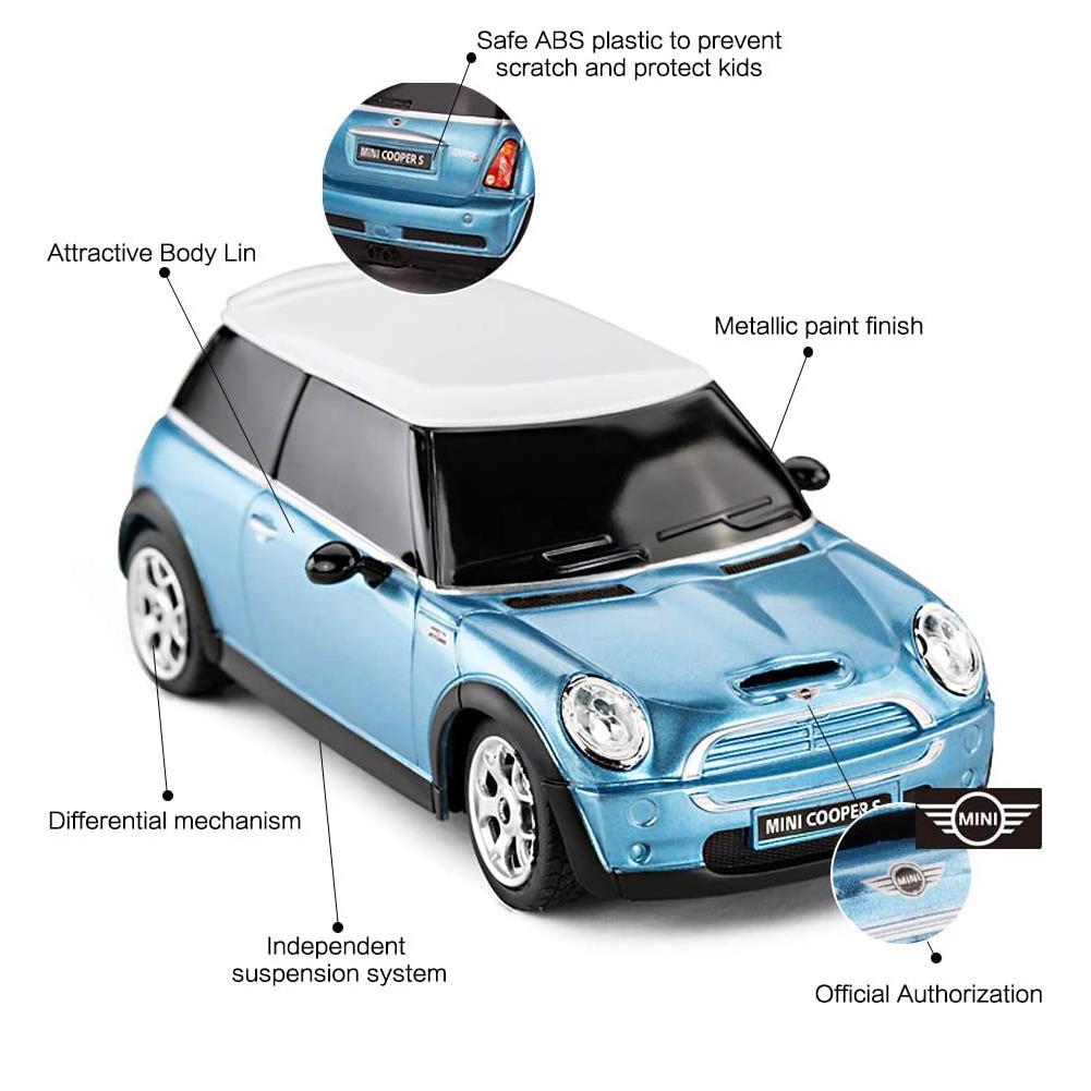 (image for) Mini Cooper S Radio Controlled Car 1:24 Scale Blue