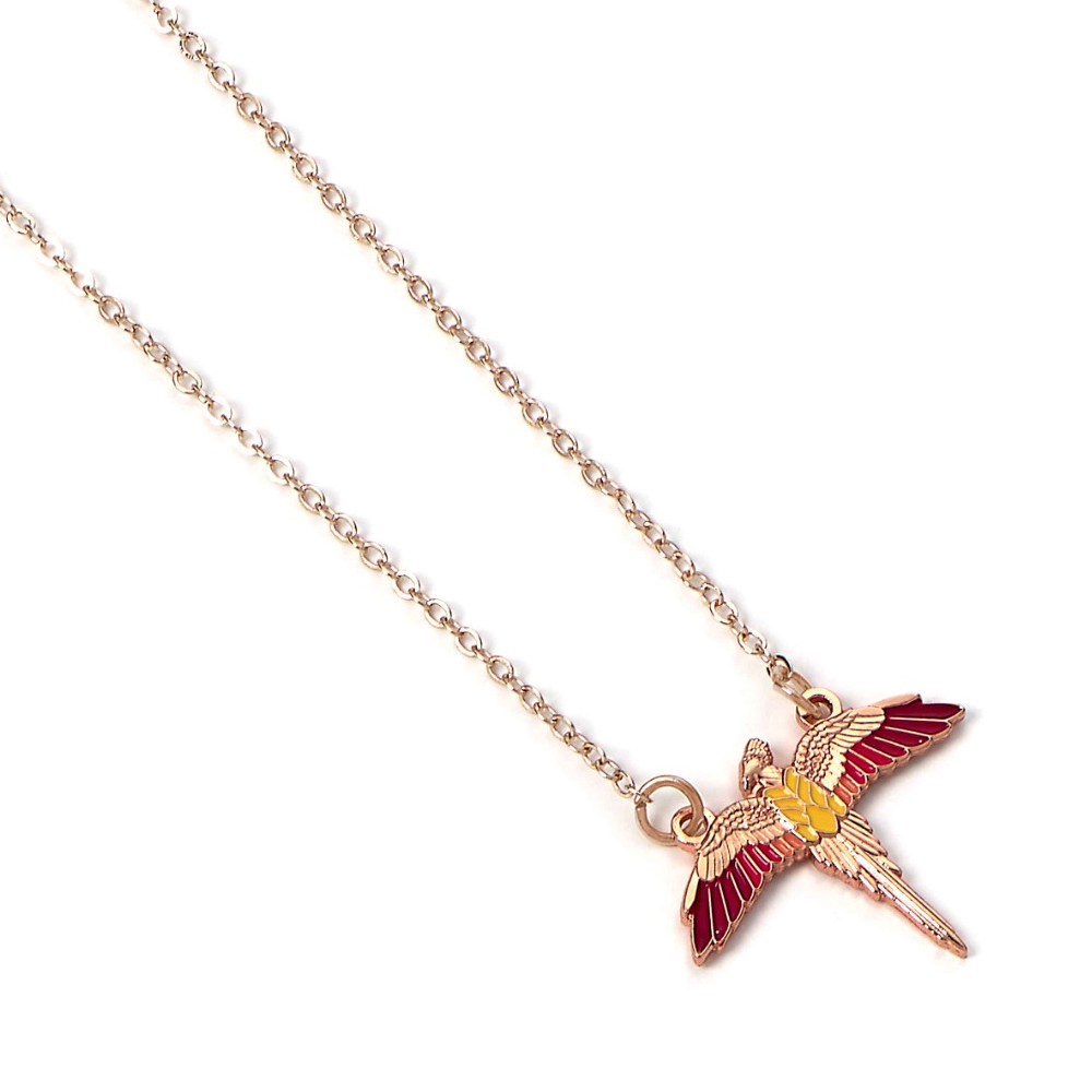 (image for) Harry Potter Rose Gold Plated Fawkes Necklace