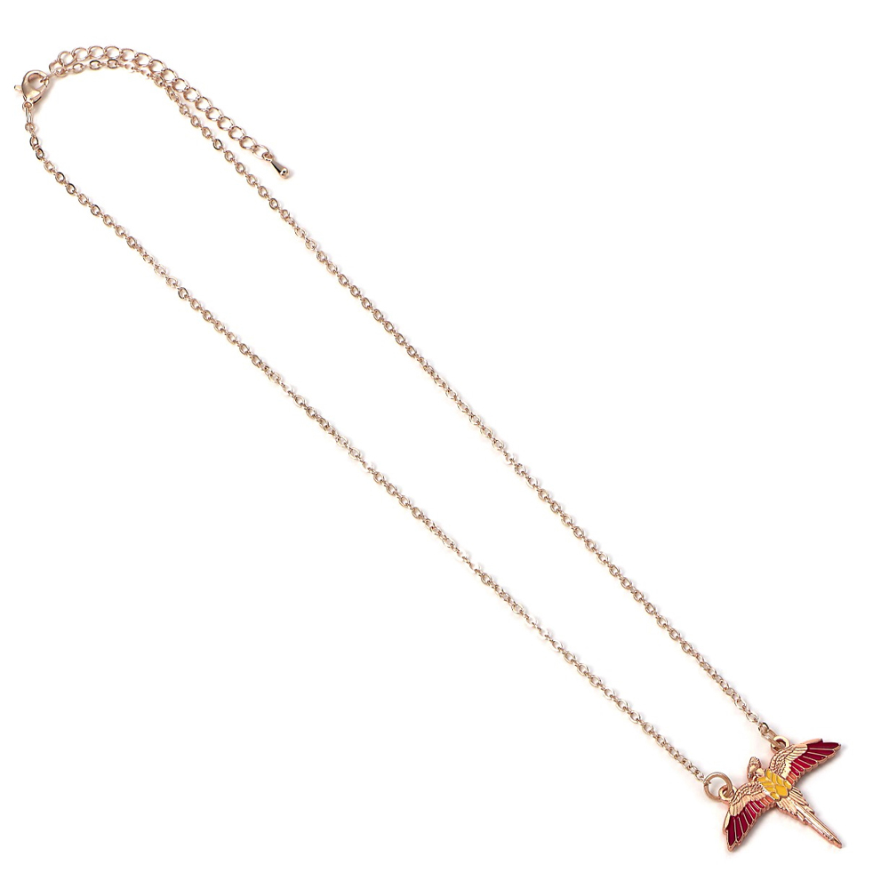 (image for) Harry Potter Rose Gold Plated Fawkes Necklace