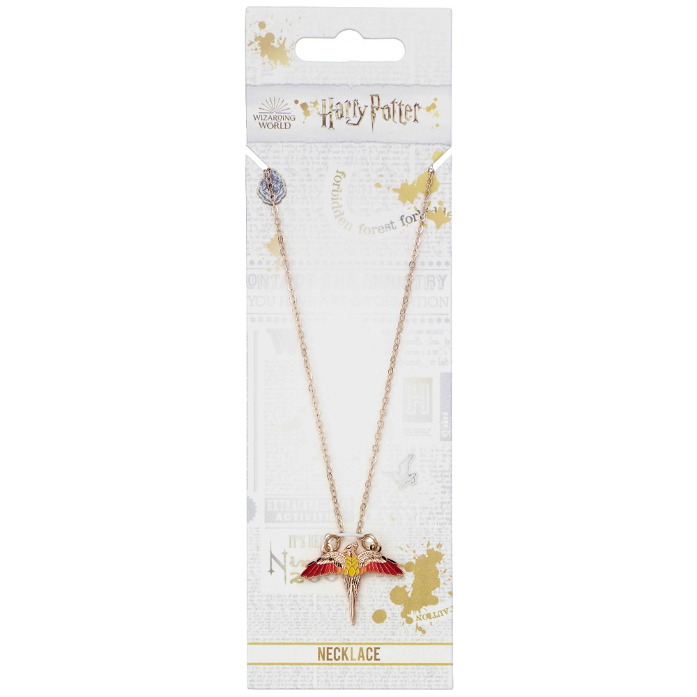 (image for) Harry Potter Rose Gold Plated Fawkes Necklace