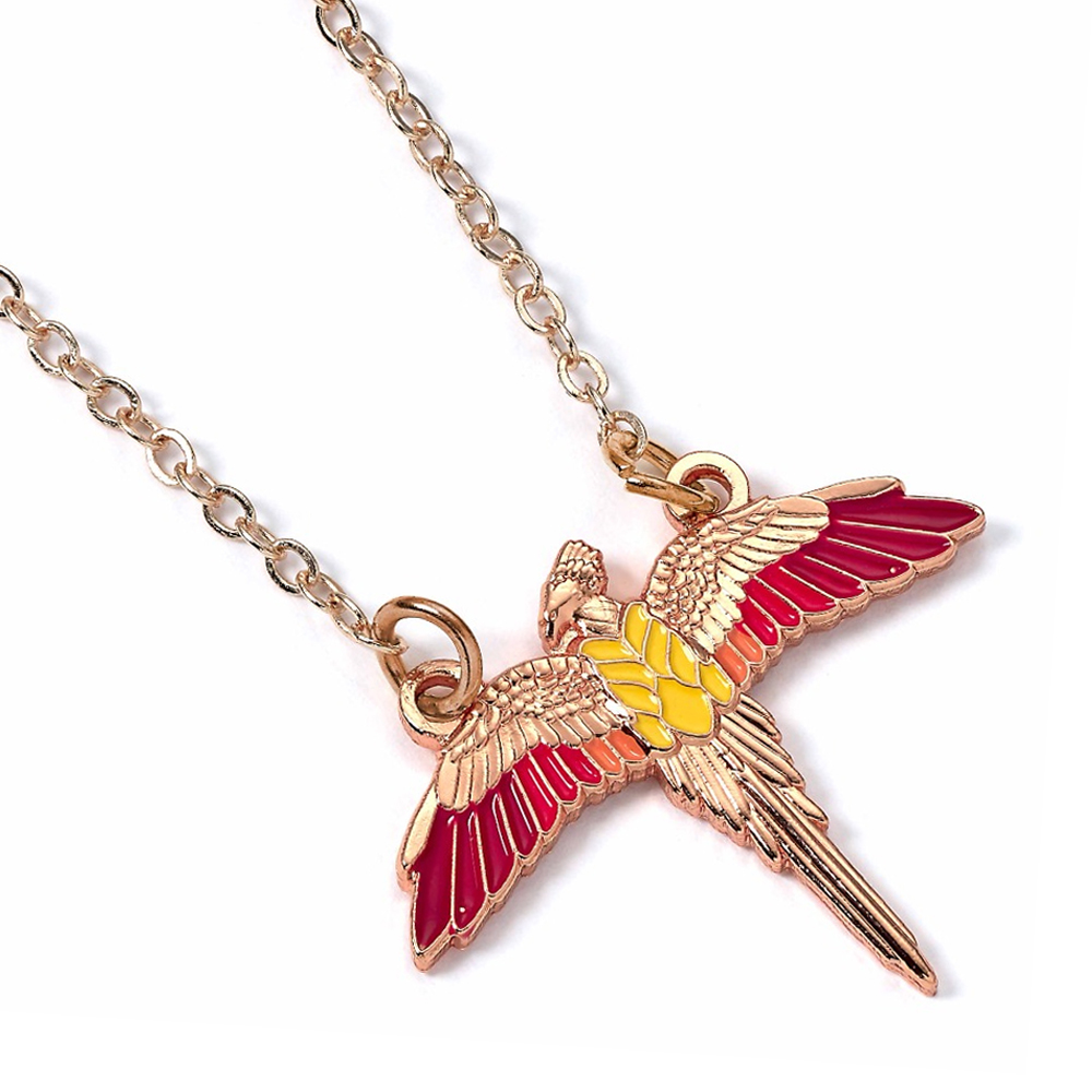 (image for) Harry Potter Rose Gold Plated Fawkes Necklace